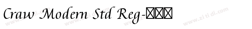 Craw Modern Std Reg字体转换